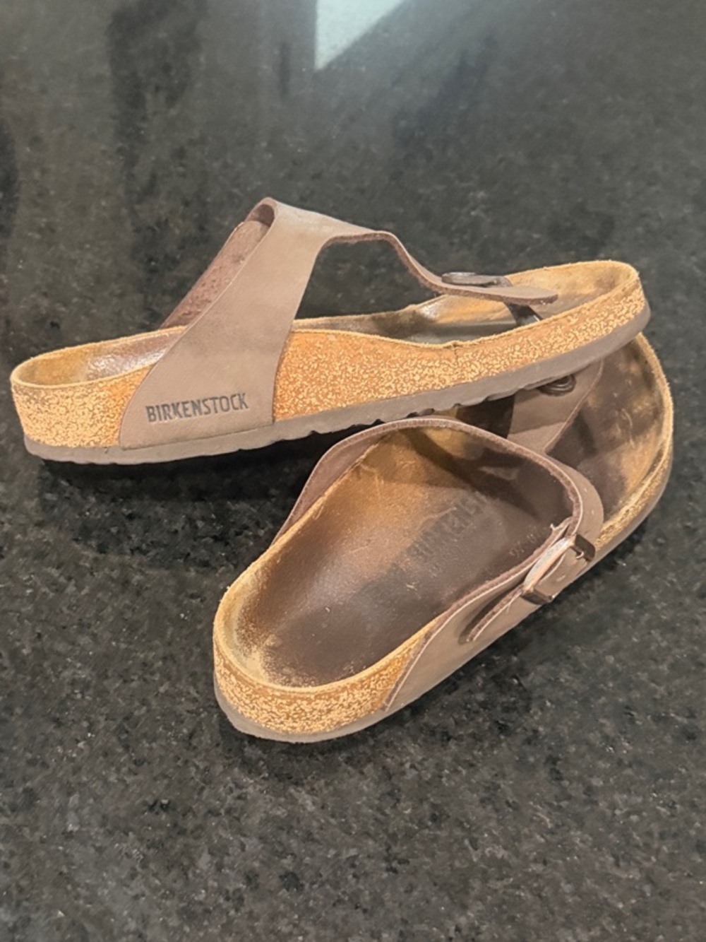 Birkenstock Brown Gizeh Leather Thong - Picture 5 of 12